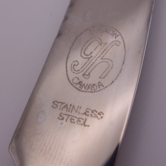 Vintage Glo-Hill Stainless Steel Made in Canada Fork and Knife Set with Box - Picture 6 of 15
